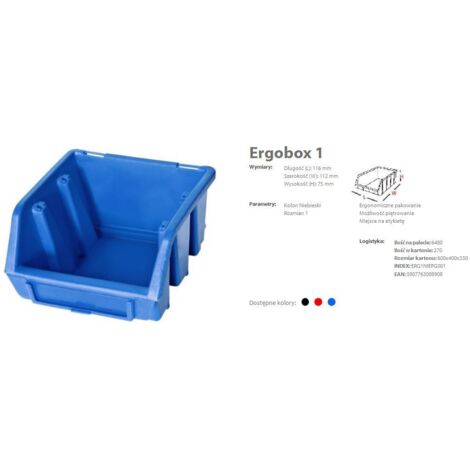 Aufbewahrungsbox – Ergobox 1 Blau (1/2)