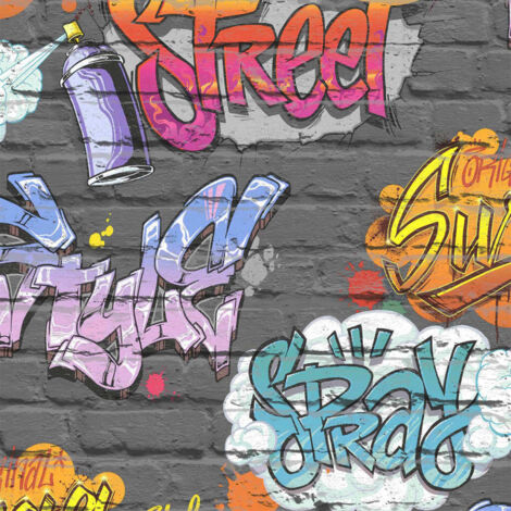 Tapete Graffiti Mehrfarbig L179-01 DUTCH WALLCOVERINGS (1/2)