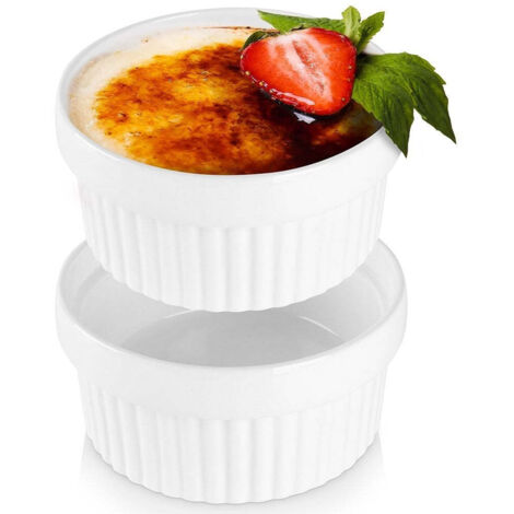 Keramik-Backschüsseln weiß 11 cm, 250 ml 2 Stück. (1/5)