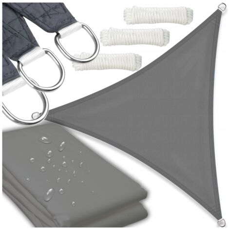 UV-Sonnensegel grau Dreieck Gartenschatten 3,6x3,6x3,6 m (1/5)