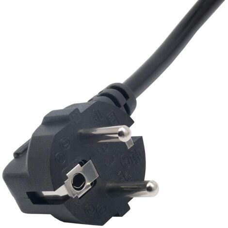 Akyga Strom Adapterkabel [1x Schutzkontakt-Stecker - 1x Kleeblatt-Buchse C5] 1.00 m Schwarz