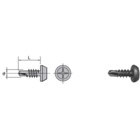 Phosphatierte selbstbohrende Schraube 3,9 x 11 mm - 10,0 STO - 515 3,9 x 11 (1/2)