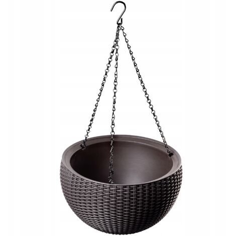 Keter Hängeblumentopf aus Rattan, 8,6 l, braun, KT 92 4567 (1/5)