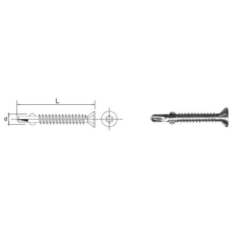 Selbstbohrende Schraube, verzinkt, Torx T30 6,370 mm - 2,0 STO - 524 6,370 (1/3)