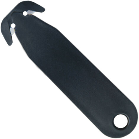 Sicherheitsmesser für Kartonöffner und Stretchfolienbänder, 2 verdeckte Klingen – schwarz (1/2)