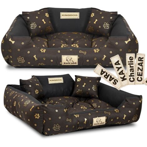 KINGDOG Laufstall Hundebett 100x75 cm personalisierte wasserdichte Goldknochen