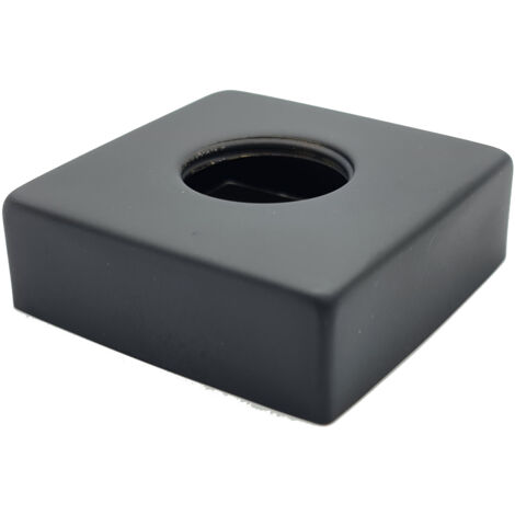 Hohe schwarze quadratische Rosette 3/4" (1/5)