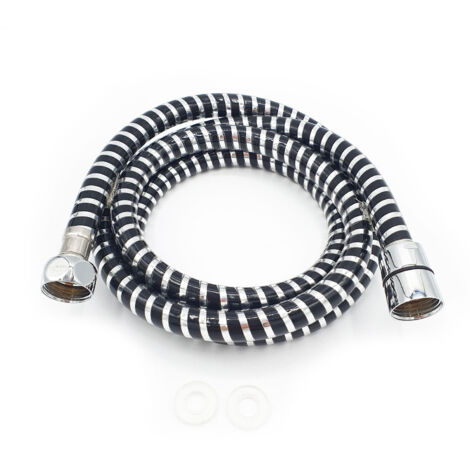 Flexibler Brauseschlauch aus verchromtem Kunststoff, 1,5 m lang, Standard 1/2"x1/2" (1/2)