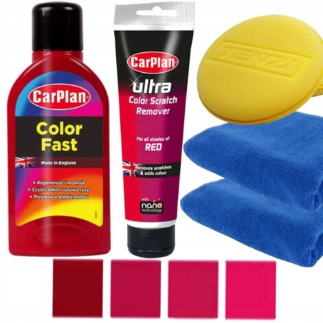 CARPLAN RED CAR WAX + 3-IN-1 FARBIGE POLIERPASTE FÜR AUTOS (1/5)