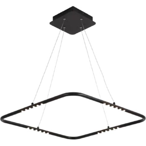OptiQ Square – moderne Hängeleuchte, 15 W LED, 60 x 60 cm, schwarz (1/4)