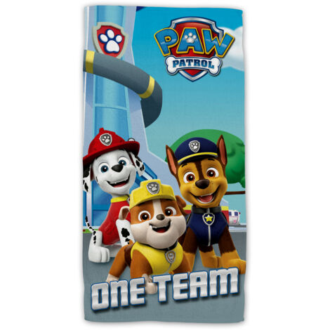Strandtuch 70x140 Paw Patrol Paw Chase Marshall Rubble Baumwolle One Team Kind 7636 (1/2)