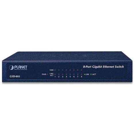 Planet 8-P 10/100/1000Mbps Gigabit, GSD-803 (1/3)
