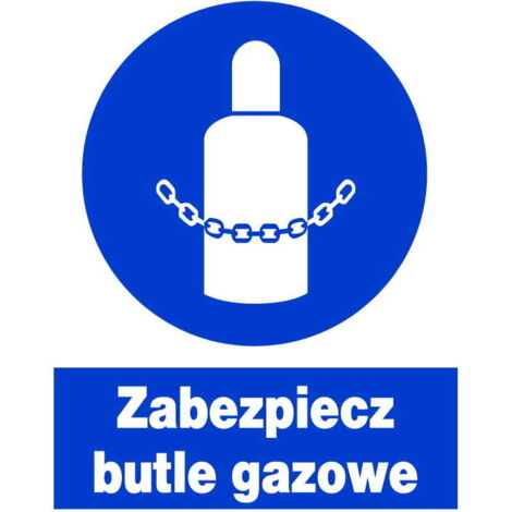 ZNO-38 Arbeitsschutzschild Gasflaschen sichern (1/2)