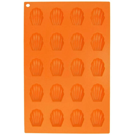 Orange Silikon-Ausstechform mit Muscheln (1/5)