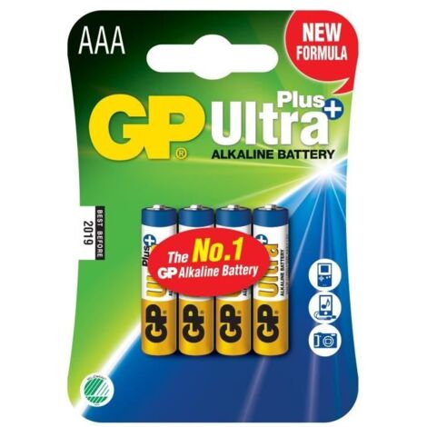 Bateria ultra+ alkaline LR3 AAA 1.5V 4SZT - GP24AUP-U4 (1/5)