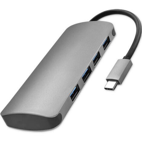 Qoltec Hub-Adapter USB-C 3.1 5W 4x USB 3.0 DC (1/5)