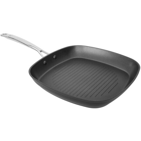 Shiori Aluguss Pro Steakpfanne mit Keramikbeschichtung, Induktionsgeeignet, 28 x 28 cm (1/4)