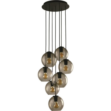 Nowodvorski Vetro schwarze Kronleuchter-Hängelampe, Glas 9131 (1/2)