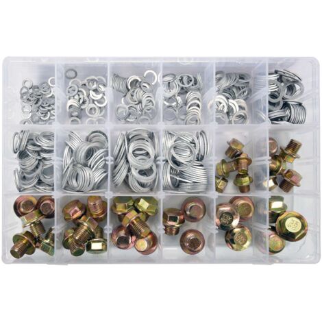 YATO Profi Ölablass-Schrauben-Sortiment mit Aluminum-Dichtringen 534 tlg. YT-06862 (1/5)