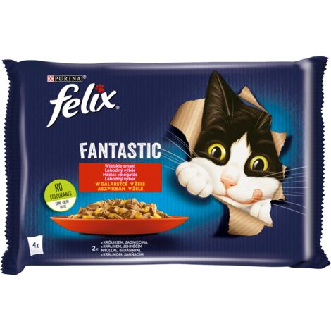 Felix Katzenfutter Kaninchen, Lamm 4 x 85 g (1/2)