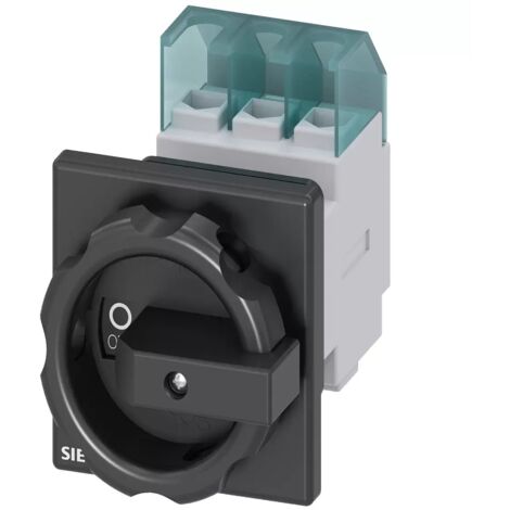 Hauptschalter 3P 32A 11,5kW AC23A 400V, Einbau in Schalttafeln, schwarzer Drehknopf, Mittelloch 22,5 mm, 3LD2254-0TK51 (1/2)
