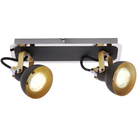 Schwarze, bewegliche dekorative Wandleuchte mario GU10 2x35W IP20 Ideus 03043 (1/2)