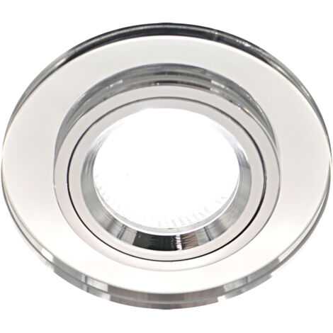 Deckenstrahler mit runder Glasöse RIANA C Chrom (1/2)