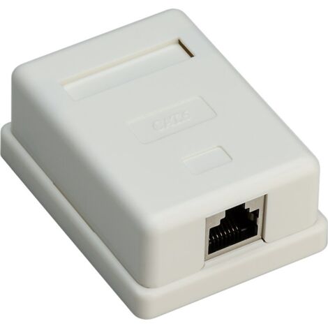 1-Port RJ45-Anschlussdose, CAT 6, STP, geschirmt. (1/2)