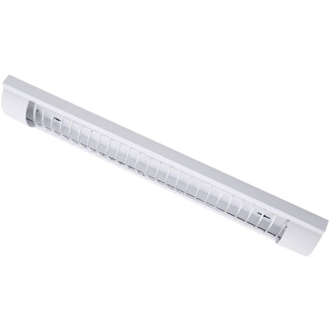 POGO LED 2x18W GRILL IP20 Langfeldleuchte, weiß (1/2)
