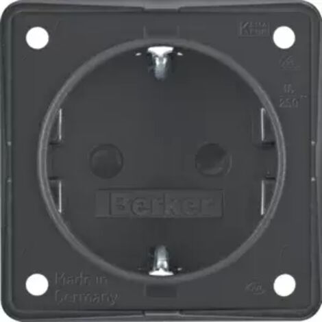 Berker Steckdose SCHUKO eh BS anthrazit matt 947792505 (1/2)