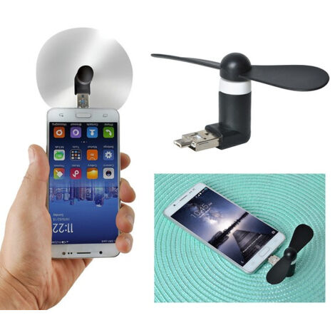 Mini-Handventilator mit Micro-USB-Anschluss für Mobiltelefone (1/5)