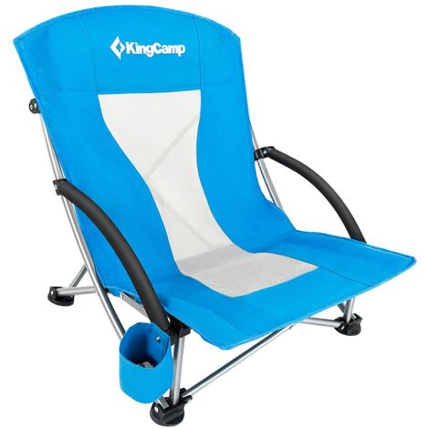KING CAMP Deluxe Klappbarer Campingstuhl Blau (1/5)