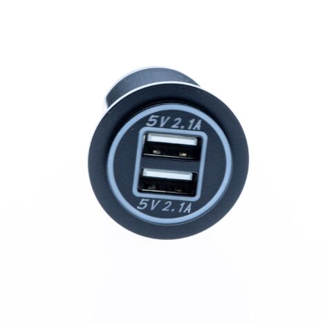 2x USB-Ladegerät für Zigarettenanzünderbuchse 2,1A 12V-24V (1/5)