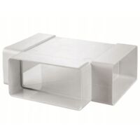 Horizontales Flach-T-Stück 110x55 mm VENTS 082