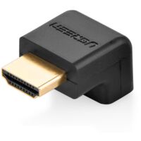 Ugreen Adapter Winkelstecker HDMI unten Adapter Videokabel-Adapter Abgewinkelter HDMI-Stecker schwarz