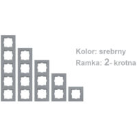 VN-92-18-06-02: NOVELLA Doppelrahmen, Farbe Silber