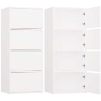 ALMA – Kommode mit 4 Türen für Schlafzimmer – 50x119x40 cm – Weiß