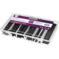 Schrumpfschlauch-Set, 100 Stück, Schwarz – ON-AE-13141B