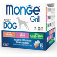 Monge Dog Grill Multi Box Lachs/Schwein/Lamm 12x100g