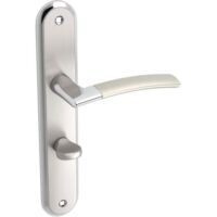LUXOR Satin 72 mm WC-Türgriff auf langer Platte