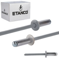 Aluminium Offene Nieten 4,8x12mm RAL 9006