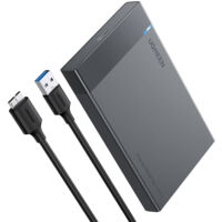 UGREEN US221 2,5" externes Gehäuse für HDD/SSD, SATA, USB 3.0 (Schwarz)