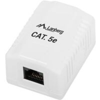 Lanberg Aufputz RJ-45 Cat5e Buchse Weiß - OU5-0001-W