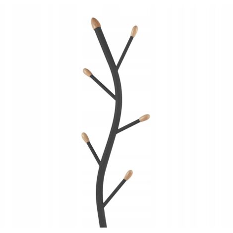 Appendiabiti Da Pavimento Lola Home In Metallo Nero | 150x55x45 Cm, Moderno