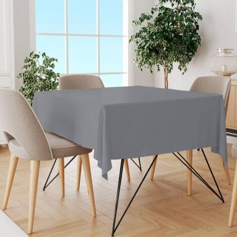 Tovaglia grigia Cozy Home & Living 140x260 cm - Classicamente elegante, decorativa, di alta qualità, perfetta per sala da pranzo, feste e decorazione della tavola (1/5)