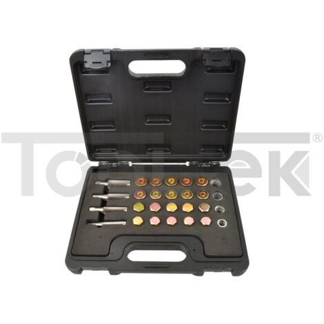 KIT SCARICO TAPPO COPPA OLIO FILETTI RIPARAZIONE FILETTATURA AUTO 64pz G02795
