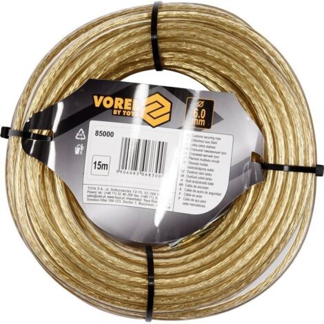 Cavo d'acciaio doganale 6mm 15m 85000 VOREL