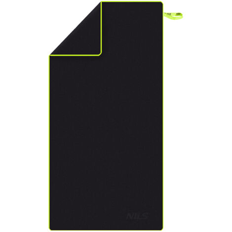 NCR11 ASCIUGAMANO MICROFIBRA NERO 140x70 cm NILS