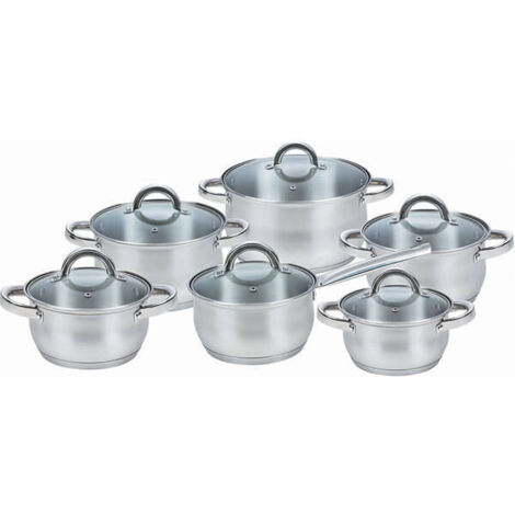 Set di 6 pentole con coperchio (2x 1,5l, 2x 2,0l, 3,0l, 5,0l) Maestro MR-2120-12