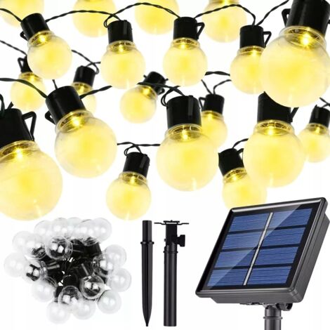 GHIRLANDA DA GIARDINO 20 LED DA APPENDERE CON PANNELLO SOLARE PER BALCONE PER GAZEBO